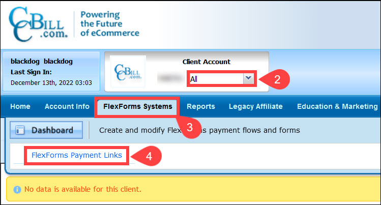 Access FlexForms payment flow.