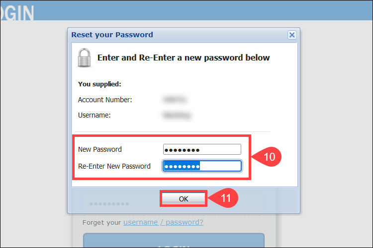 Enter new CCBill Admin password.