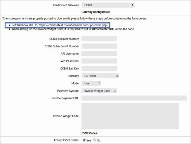 Setting up CCBill webhooks.