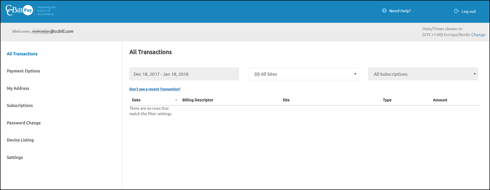 CCBill Pay Console