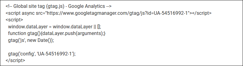 Google Analytics JS Code Loaction