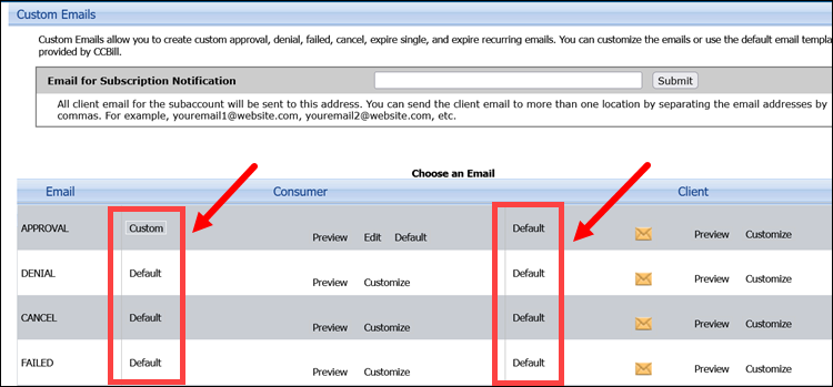Custom Email action log.