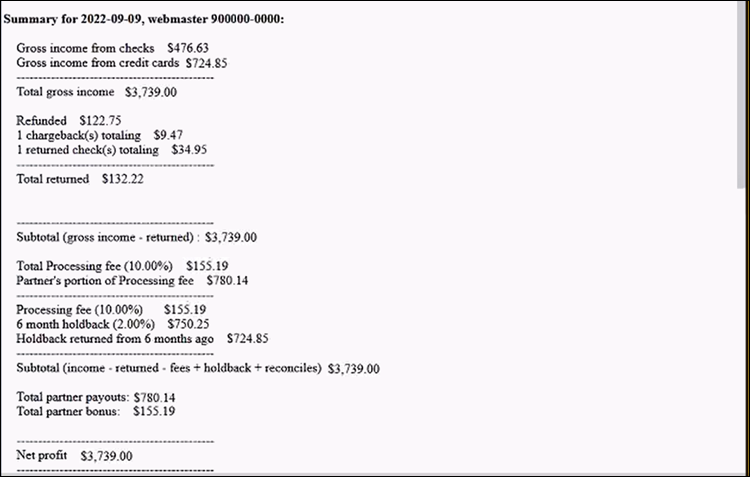 Download CCBill Check Amounts report.