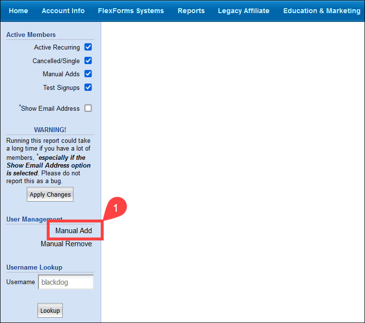 Manually add members in the CCBill Admin.