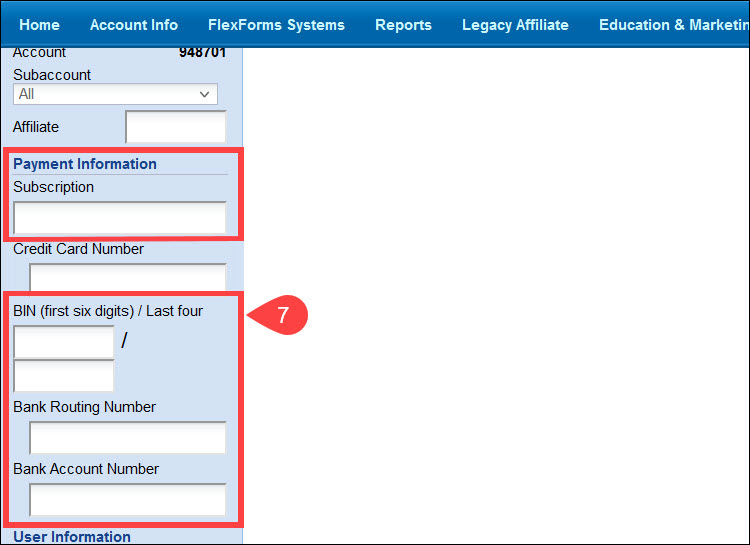 Enter customer payment information to look up transaction.