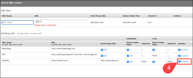 Promote FlexForms post proxy URLs to Live.
