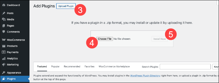 Uploading CCBill WooCommerce plugin manually.