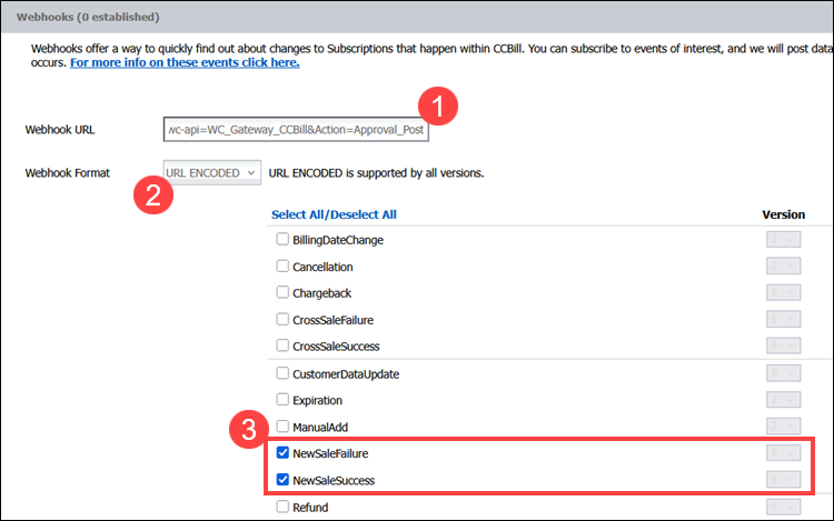 Setting up Approval Webhooks for WooCommerce in CCBill.