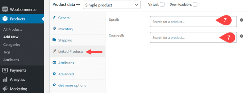 Create Cross-sells and Upsells.