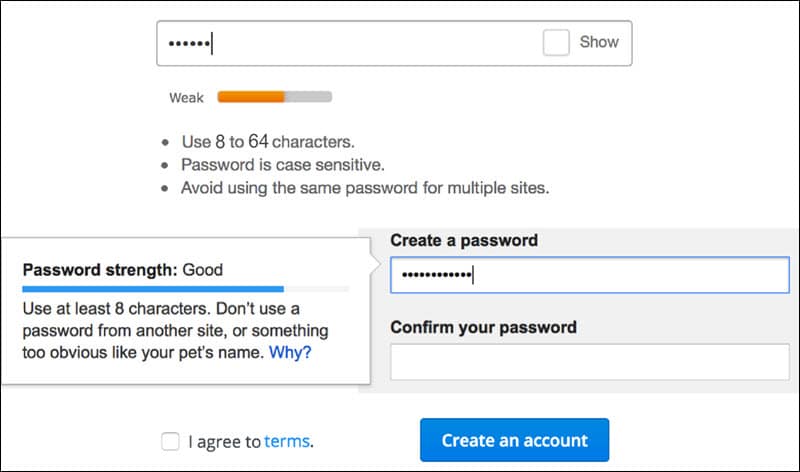 A good example of a password-strenght meter.