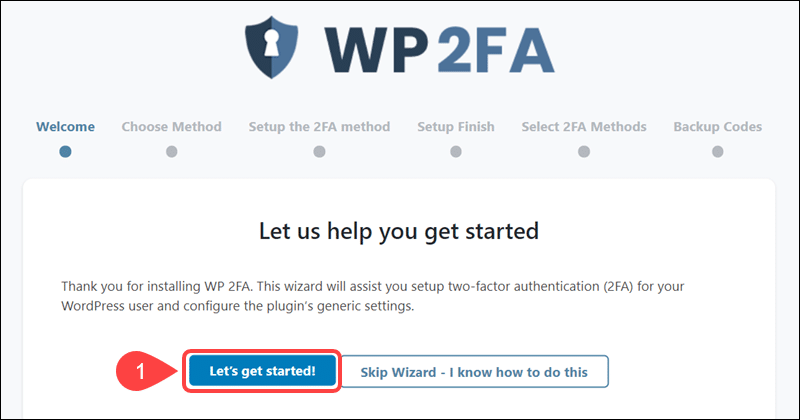 Initial step for implementing WP 2FA.