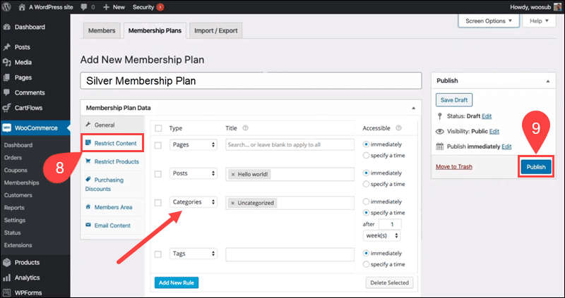 Add restrictions to allow membership access only to subscribers.