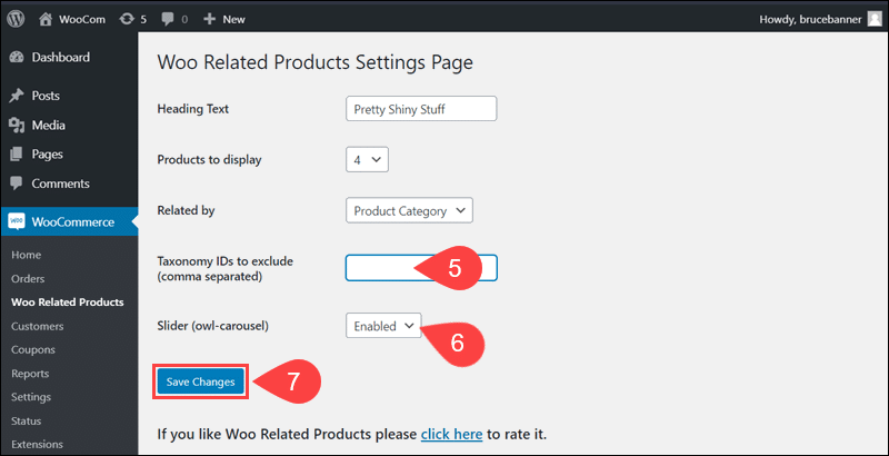 Exclude products from Related Products section.