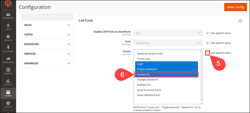 Add CAPTCHA to Contact Us form in Magento.