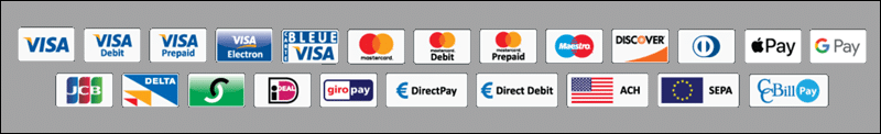 A comprehensive list of payments types offerd by CCBill.