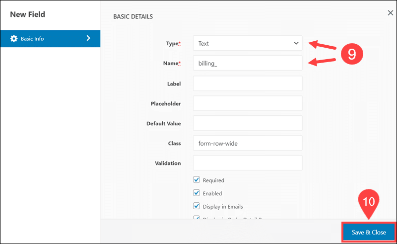 Create new field in Checkout Field Editor.