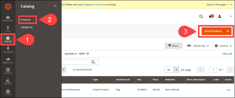 Manually add product in the Magento Admin.