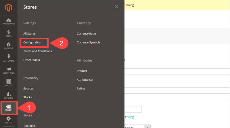 Configure Google Analytics in Magento.