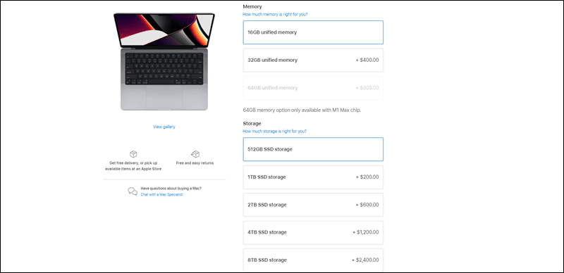 Example of how to use optional product upgrades as upsell opportunities.