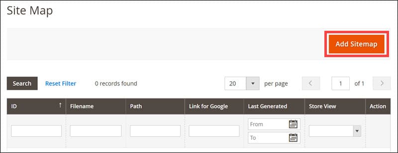 Generating a sitemap for a Magento-powered store.