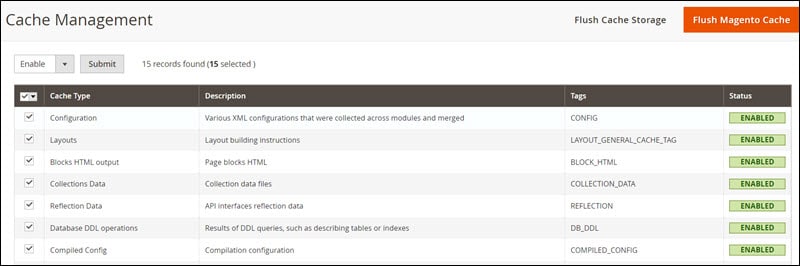 Enabling page caching in Magento 2.