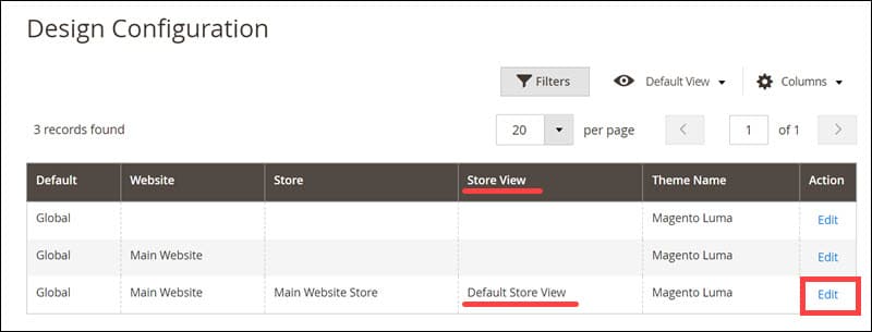 Configuring global HTML head settings for a Magento-powered store.