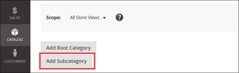 Adding a subcategory to a product catalog of a Magento-powered store.