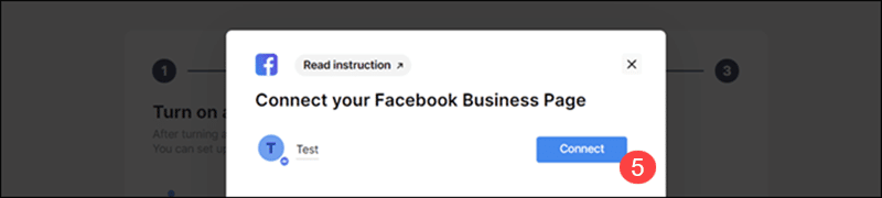 Connecting the Facebook Business Page and Chatfuel.