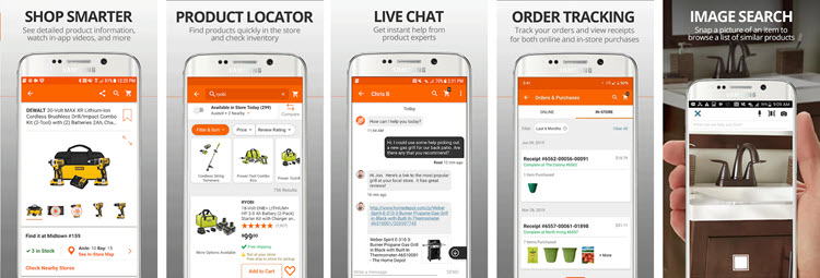 Home Depot app connecting the digital and physical in ecommerce.