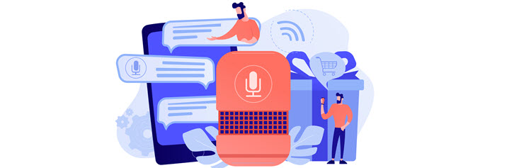 Voice shopping as an ecommerce design trend.