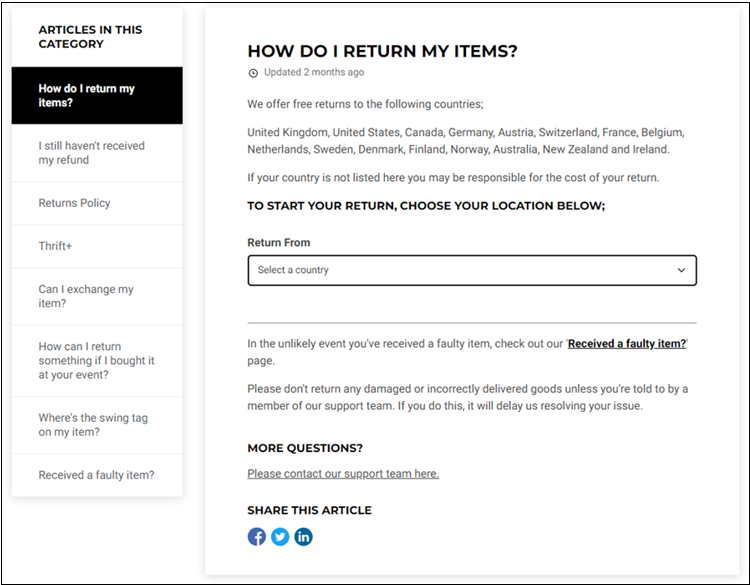 gymshark return policy