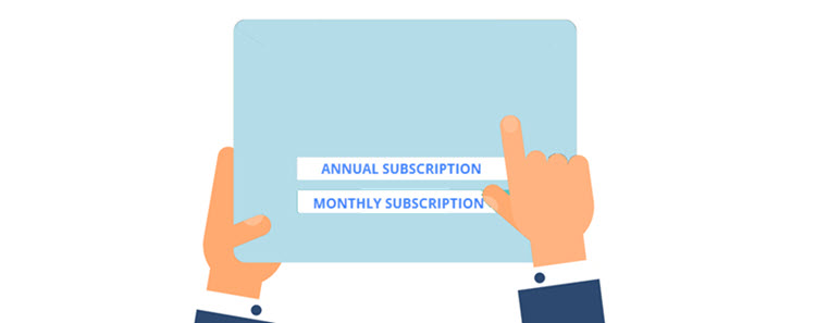 cómo usar las suscripciones anuales y las suscripciones mensuales juntas
