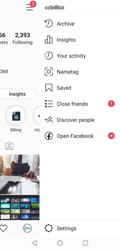 Instagram Business Account Setup Step 1